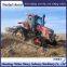 Tractor modification with anti sinking semi chain track and flexible turning on muddy ground
