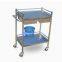 Thickened Stainless Steel with One Drawer Medical Beauty Cart Rack Hospital Nursing Treatment Trolley