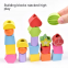 Children's Wooden Building Blocks Colorful Fruit Beaded Column for Early Education Toy for Shape Perception Enlightenment