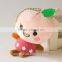 Wholesale Soft Keychain Manufctures in China/ Plush Fruit Keychain Pink Peach/ Soft Toy Mini Keychain Peach Doll