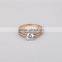 High quality and cheap women fashion 14K solid purity gold AAAAA CZ ring