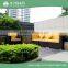 9 Piece Rattan Outdoor Garden Furniture Black Wicker Rattan Sectional Corner Sofa Set with Colorful Cusions