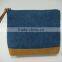 Fashion simple canvas denim cosmetic pouch