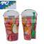 Fresh Salad Container Serving Cup Shaker with Dressing Container Fork Food Storage