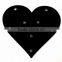 Heart Serving Mats, Centerpiece/Table Protectors in Black Acrylic