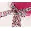 QXSH0042 Round straw hat with leopard ribbon New women beach hat with brim casquette