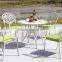 Cheap White Wrought Cast Iron Outdoor Table and Chair