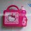 ~ Plastic Kids double microwave lunch box Food Container with Soup Cup