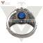 Blue Sapphire 925 Solid Silver Ring Pave Diamond Blue Sapphire Ring New Women Design Ring Most Popular Wholesale Sapplier