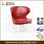 Red leather restaurant dining chair