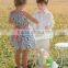 Latest design boutique child dress fashion flutter sleeves floral patterns latest ruffle dresses for kids girls