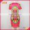 China Wholesale Dashiki Dress African Freedom Short Sleeve Multi Vibrant Color Dress