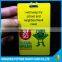 custom PVC luggage card with backing clear card holder insert paper card