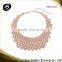 2015 Fashion imitation jewelry gold elegant style beaded collar necklace