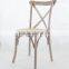 Popular modern stackable wooden cross back chair