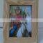 4x6" black brown and natural color MDF photo picture frame