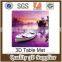 hot selling PP plastic Table mat/ 3D lenticular place mat/ free sample 3D place mat