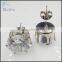 mens 3-10mm round clear cz stone earring stud