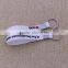 White bracelet keychain/silicone pvc keychain with printing logo promotion