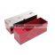 Gift usage embossed logo red cardboard paper wine glass storage box