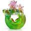 orchid colorful flowers crafts liuli colored glaze home furnishing decoration