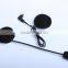 Double track helmet bluetooth headset pair with FM radio music phone call