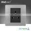 2015 China Wholesaler Wallpad Luxury Wall Light Switch Panel 13A UK Socket Switch Outlet