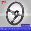custom drifting steering wheel 330mm deep corn drifting style steering wheel wrapped with genuine leather steering cover