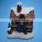 resin snow covered house sculpture for 2017 christmas decorations