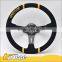320mm /13 Inch Black Racing Steering Wheel With Horn Button Suede