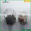 350/650ml transparent glass storage jar for food with hexagon