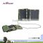 Free customized package detachable solar panel charger with dual USB phone charger
