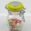 120ml Mini Glass SpiceJar with Plastic Lid, Glass Candy Jar with Metal Clip, Glass Gift Jar