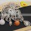 Fashion flower rhinestone brooch badge pins