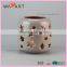 Lovely Light Grey and Red Hollow Out Design Ceramic Jar Candle