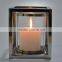 Glass & Steel Tea Light Holder for Christmas & Home Decoration