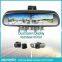 Dual 4.3inch tft lcd rear view mirror auto brightness monitor four back up camera input