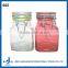 mini clear airtight glass canister with glass lid