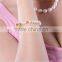 Fashion pearl bracelet jewelry 7mm AAA button round white pearl bracelet