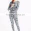 Multicolor Print Pajama Suit With Long Sleeve For Women