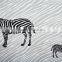 Stripe and Zebra Printed Knitted Cotton Blanket