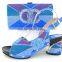 Colorful design bags mix middle heel sandals shoes and bags to match