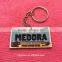 Custom raised logo slicone rubber keychain
