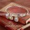 Fashion Jewelry Silver Bangle Lucky Love Happy Charm Bangle