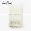 Factory Customized Rough-look Off-white Single Side Jacquard Blanket Acrylic Home Crochet Blanket