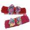 Crochet Elastic Baby Headbands with 3inch Chevron Ribbon Bows for Baby Girls Hair Accessories