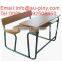 (Furniture)Double school desk and chair ,2 seater ,classroom student desk and chair for school furntiure