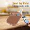 Security fashion small male leather purse with bluetooth