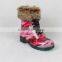 2016 Women Fashion Cheap Martens Plastic PVC Rain Boots With Shoelace