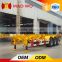 China 3 axle flatbed Skeleton Container Semi Trailers For Sale